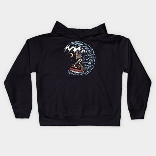 Surf and Music, Surfing on tape, Surf and Tape, Wave and Tape Kids Hoodie